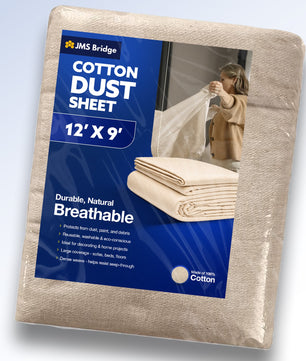 Cotton Dust Sheets: 12' x 9'