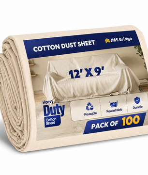 Cotton Dust Sheets: 12' x 9'