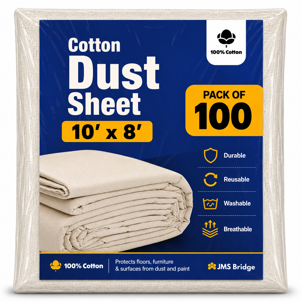 Cotton Dust Sheet - 10' x 8'