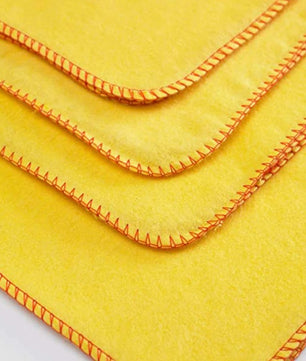 100% Cotton Yellow Dusters | Super Absorbent Lint-Free Reusable Cleaning Cloths 28x31cm I 8 Piece