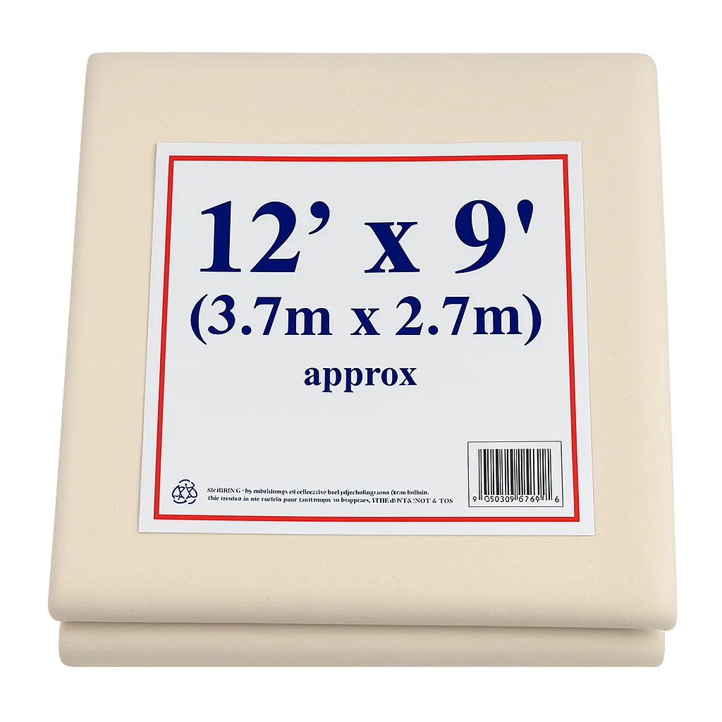 Heavy Duty Dust Sheets: 12' x 9'