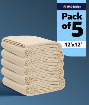 Cotton Dust Sheets: 12' x 12'