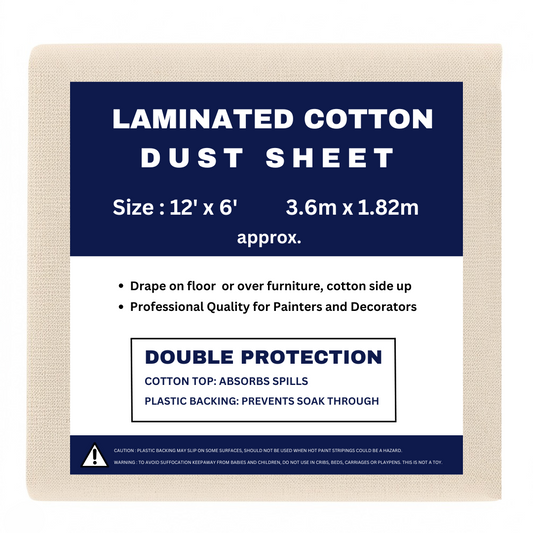 Laminated Cotton Dust Sheet 12'x6'