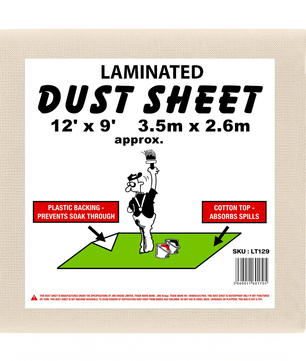 Laminated Cotton Dust Sheets: 12' x 9' - JMS Bridge