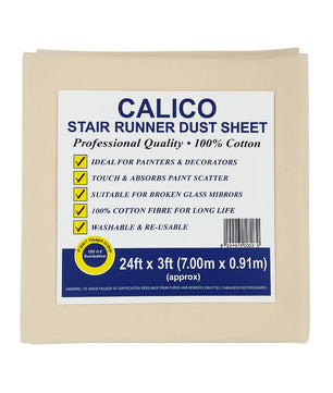 Calico Dust Sheets for Stairs - Pack of 5