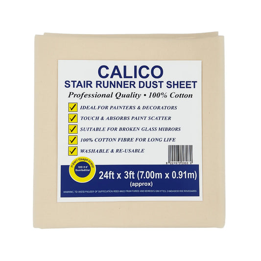 Calico Dust Sheets for Stairs - Pack of 5