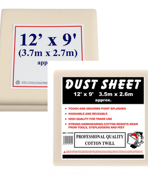 Heavy Duty Dust Sheets: 12' x 9'