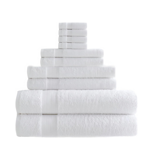 10 Piece White Towel Bale Set