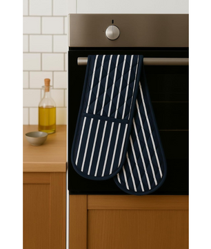 Butcher Stripe Double Oven Gloves