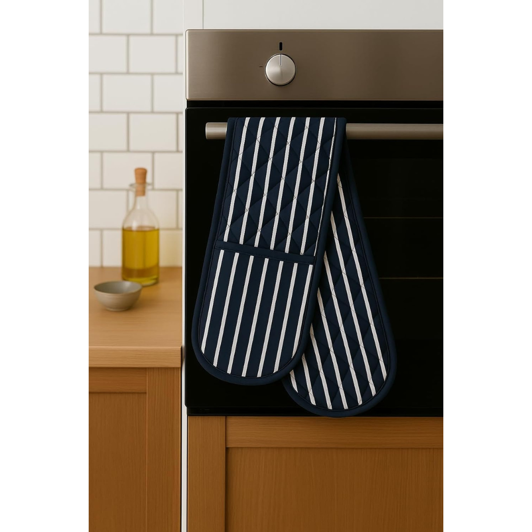 Butcher Stripe Double Oven Gloves