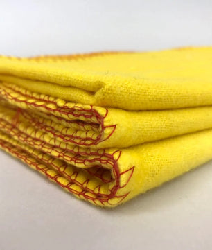 100% Cotton Yellow Dusters | Super Absorbent Lint-Free Reusable Cleaning Cloths 28x31cm I 8 Piece