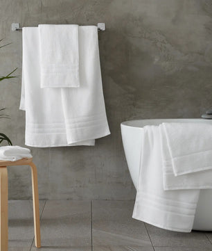 10 Piece White Towel Set | Soft & Absorbent Cotton Towels