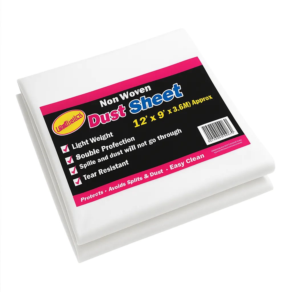 Non Woven Dust Sheets: 12' x 9'