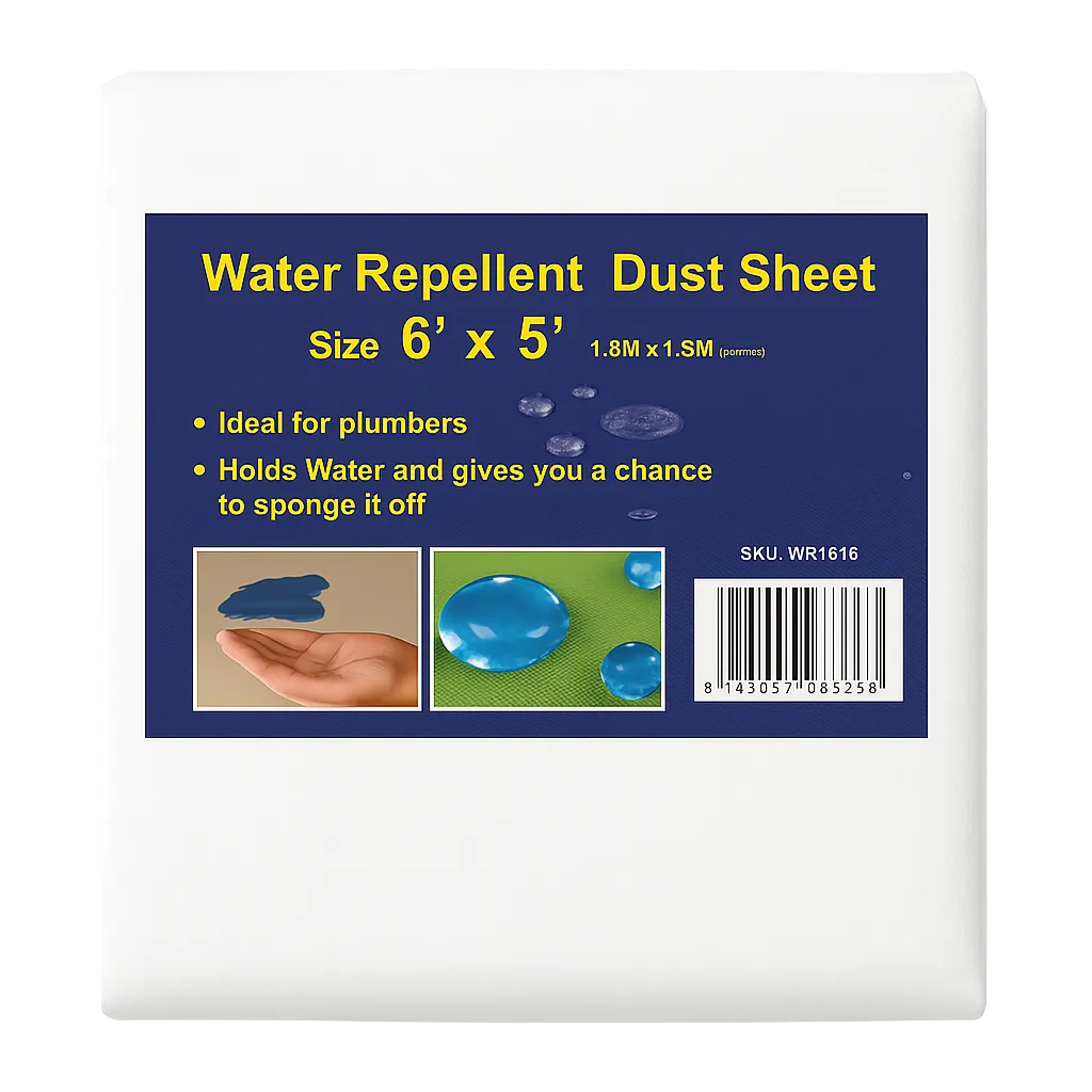 Waterproof Dust Sheets:  6ft x 5ft