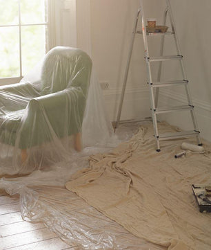 Economy Laminated Cotton Dust Sheets: 12' x 9' - JMS Bridge