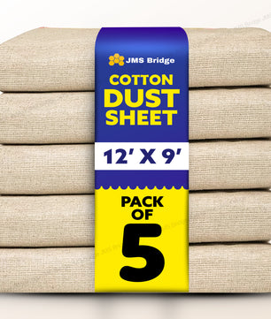 Cotton Dust Sheets: 12' x 9'