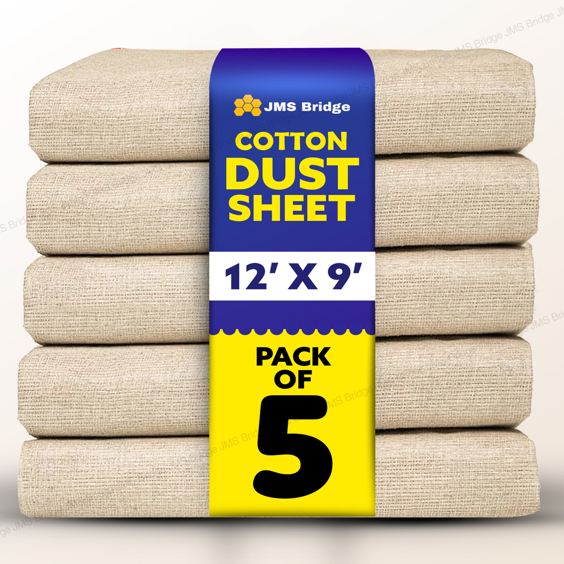 Cotton Dust Sheets: 12' x 9'