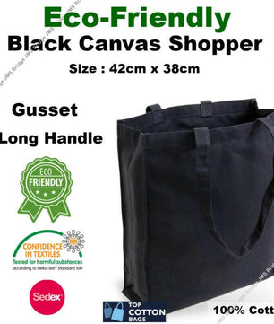 Canvas Tote Bags - Black - JMS Bridge