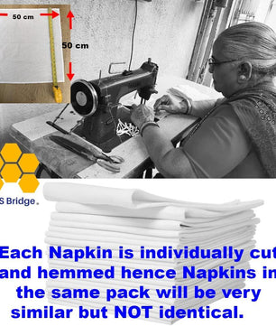 Cotton Napkins - White - JMS Bridge