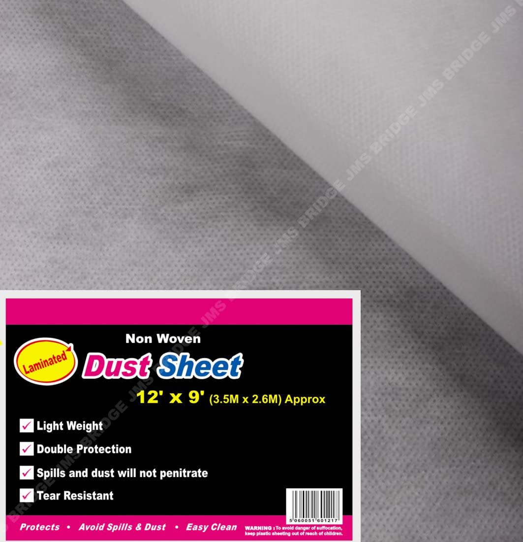 NON WOVEN DUST SHEETS - 12FT x 9FT *** FOR LIGHT DUTY USE***