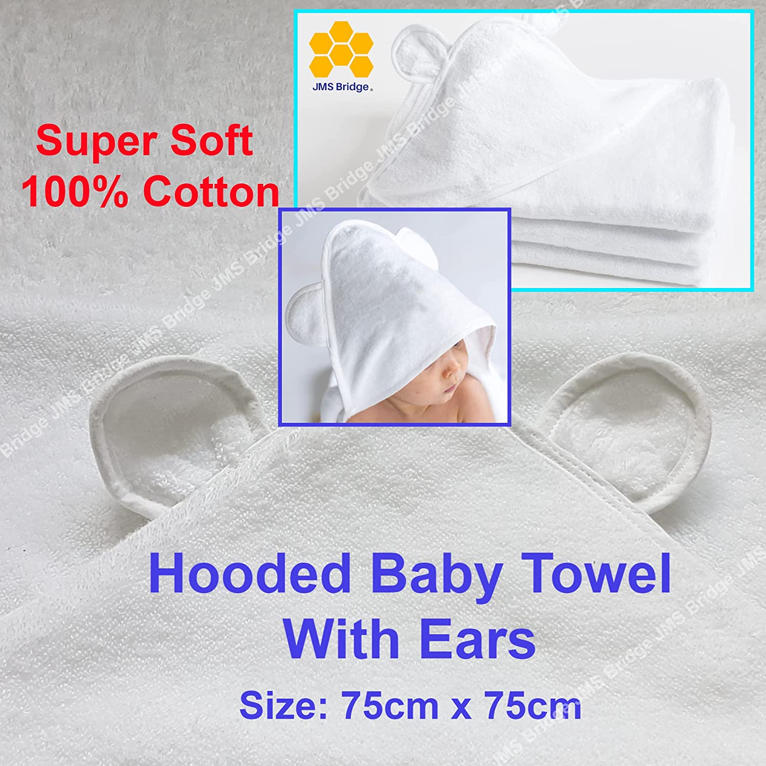 Baby Bath Towel Hooded with Ears - JMS Bridge