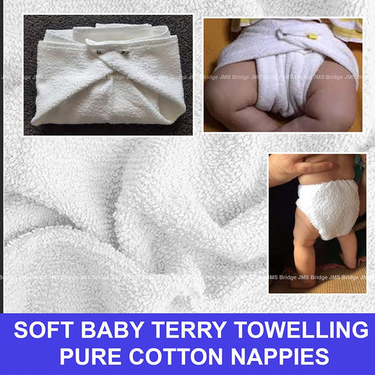 Terry Nappies Towelling for Newborn Babies - JMS Bridge