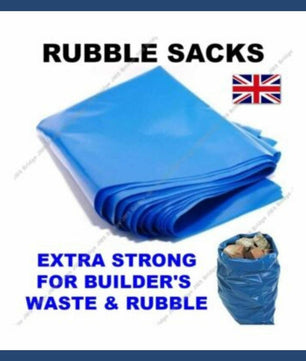 Heavy Duty Plastic Rubble Sacks - Blue - JMS Bridge