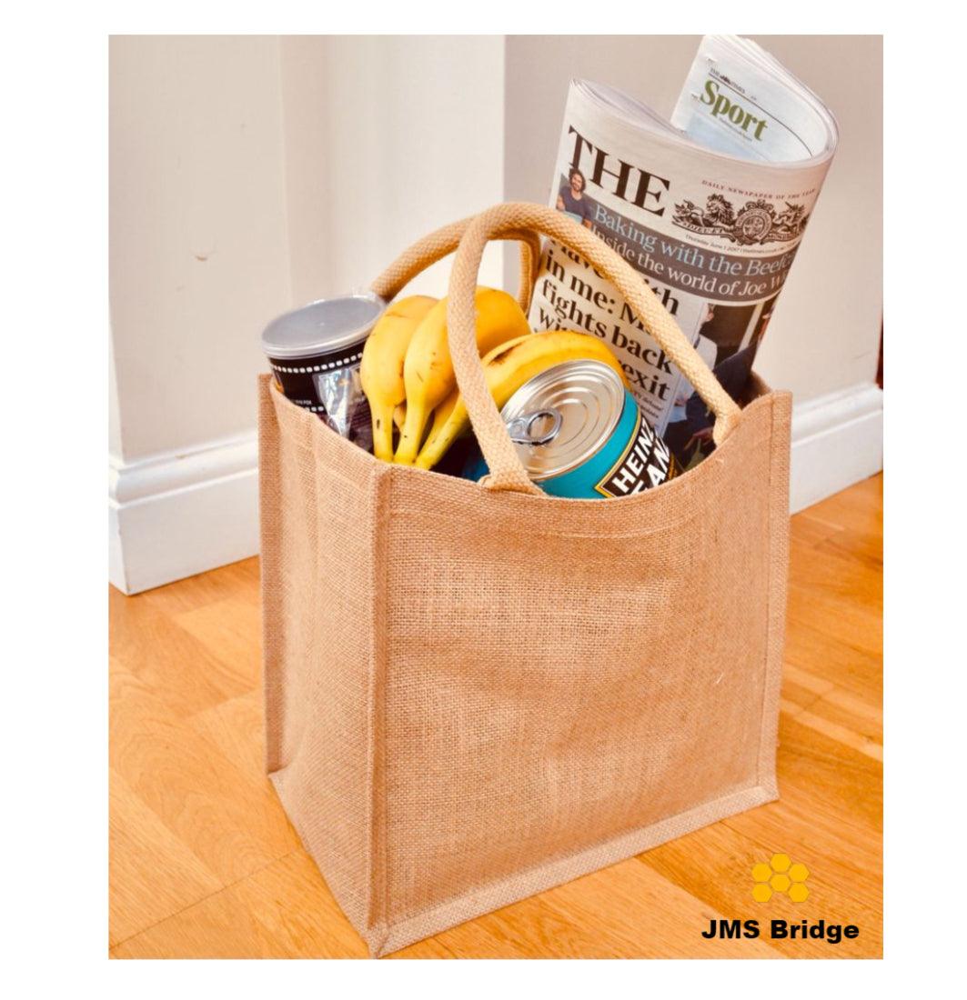 Jute Shopping Bags Cotton Corded Handles Medium Size – JMS Bridge