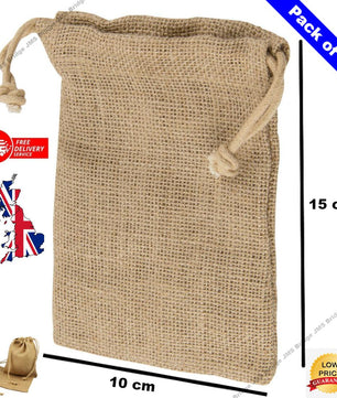 Jute Pouch Bags Mini (Pack of 10) - JMS Bridge