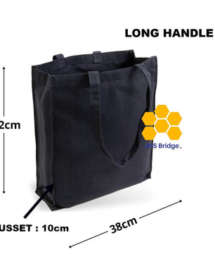 Canvas Tote Bags - Black - JMS Bridge