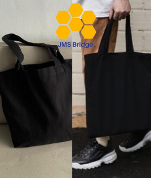 Canvas Tote Bags - Black - JMS Bridge
