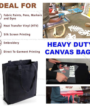 Canvas Tote Bags - Black - JMS Bridge