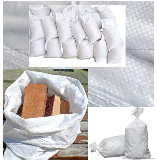 Woven Rubble Sacks. Polypropylene Builders Bags. Sand Bags.