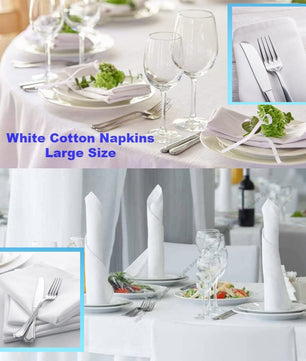 Cotton Napkins - White - JMS Bridge