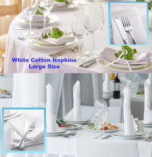 Cotton Napkins - White - JMS Bridge