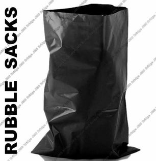 Heavy Duty Plastic Rubble Sacks - Black - JMS Bridge