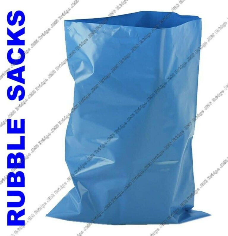 Heavy Duty Plastic Rubble Sacks - Blue - JMS Bridge